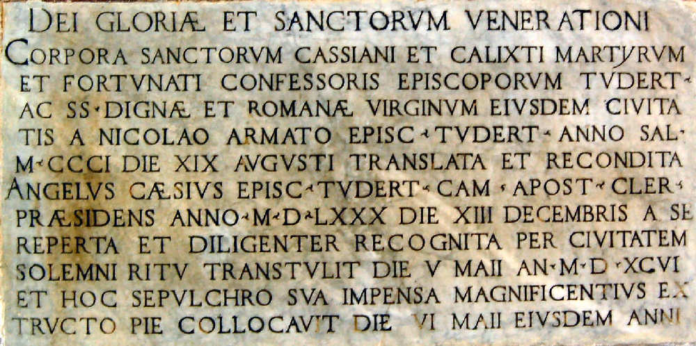 Lapide dei cinque Santi