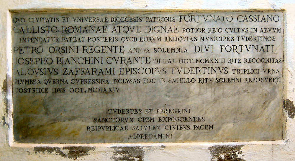 Lapide dei cinque Santi